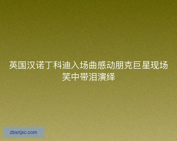 英国汉诺丁科迪入场曲感动朋克巨星现场笑中带泪演绎