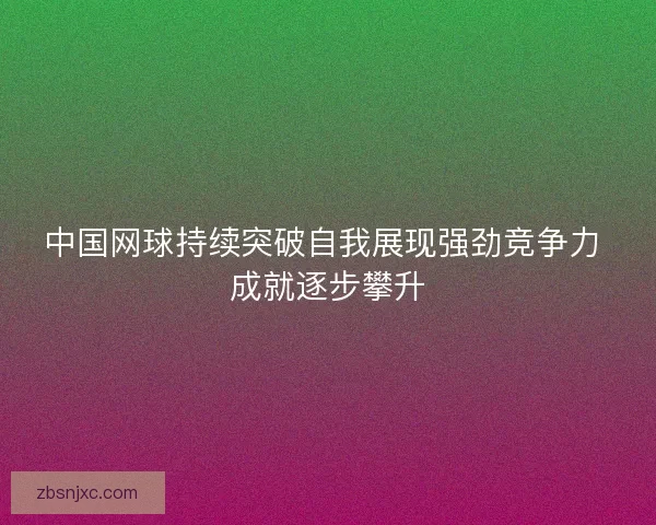 中国网球持续突破自我展现强劲竞争力 成就逐步攀升 中国网球持续突破自我展现强劲竞争力 成就逐步攀升